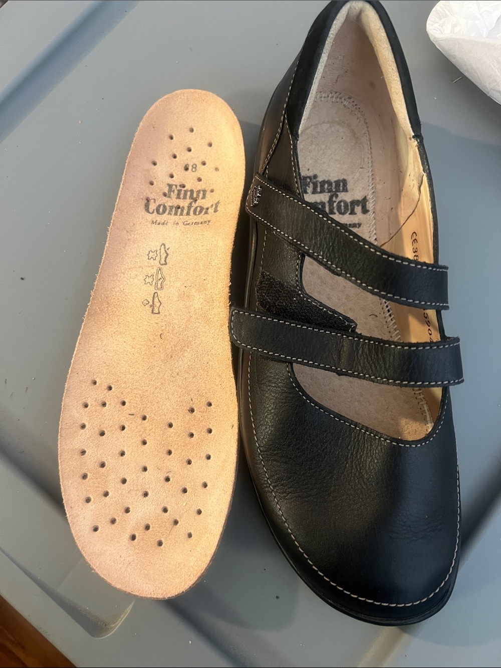 Finn Comfort Jerez Mary Jane’s Double Straps Size 8 GUC - Picture 11 of 17